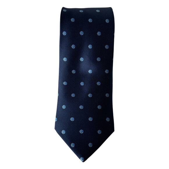 Lanvin Paris Silk Tie Floral Navy - Picture 1 of 2